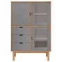 OTTA Sideboard aus massivem Kiefernholz braun und grau 85x43x125 cm von vidaXL, Sideboards - Ref: Foro24-351307, Preis: 260,3...