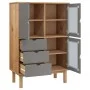 Aparador OTTA madera maciza pino marrón y gris 85x43x125 cm de vidaXL, Aparadores - Ref: Foro24-351307, Precio: 256,17 €, Des...