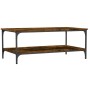 Couchtisch aus geräuchertem Eichenholzwerkstoff, 100 x 55 x 40 cm von vidaXL, Couchtisch - Ref: Foro24-832835, Preis: 55,10 €...