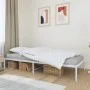 Estructura de cama metal blanca 100x190 cm de vidaXL, Camas y somieres - Ref: Foro24-350907, Precio: 77,95 €, Descuento: %