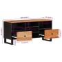 TV stand made of acacia wood and engineered wood 100x33x46 cm by vidaXL, TV Furniture - Ref: Foro24-351979, Price: 76,46 €, D...