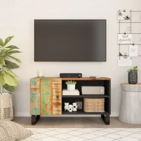 Mueble de TV madera reciclada y madera contrachapada 80x33x46cm de vidaXL, Muebles TV - Ref: Foro24-351964, Precio: 93,75 €, ...