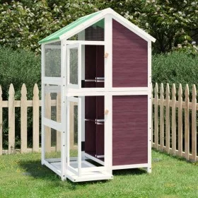 Mocha-colored solid pine wood birdhouse 97x81x152 cm by vidaXL, Feet and bird cages - Ref: Foro24-172260, Price: 257,14 €, Di...