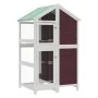 Mokkafarbenes Vogelhaus aus massivem Kiefernholz, 97 x 81 x 152 cm von vidaXL, Füße und Vogelkäfige - Ref: Foro24-172260, Pre...