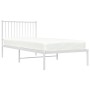 Bettgestell aus Metall mit weißem Kopfteil 90x200 cm von vidaXL, Betten und Lattenroste - Ref: Foro24-350924, Preis: 64,38 €,...