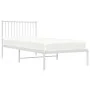 Estructura de cama de metal con cabecero blanco 90x200 cm de vidaXL, Camas y somieres - Ref: Foro24-350924, Precio: 64,19 €, ...