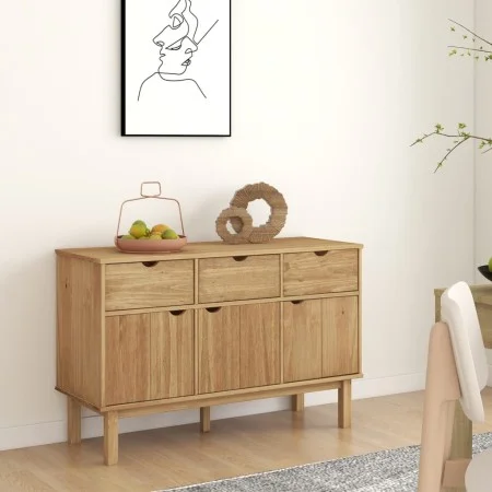 OTTA Sideboard aus massivem Kiefernholz 114x43x73,5 cm von vidaXL, Sideboards - Ref: Foro24-351297, Preis: 171,19 €, Rabatt: %