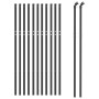 Anthrazitgrauer Drahtzaun aus verzinktem Stahl 0,8x25 m von vidaXL, Zaunpaneele - Ref: Foro24-154232, Preis: 97,56 €, Rabatt: %