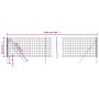 Anthrazitgrauer Drahtzaun aus verzinktem Stahl 0,8x25 m von vidaXL, Zaunpaneele - Ref: Foro24-154232, Preis: 97,56 €, Rabatt: %