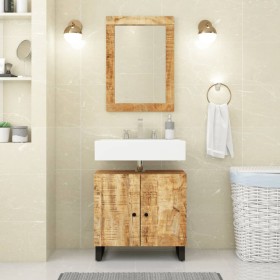 Mueble de lavabo madera mango y madera ingeniería 62x33x58 cm de vidaXL, Muebles de baño - Ref: Foro24-351986, Precio: 90,39 ...