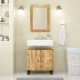 Mueble de lavabo madera mango y madera ingeniería 62x33x58 cm de vidaXL, Muebles de baño - Ref: Foro24-351986, Precio: 88,97 ...