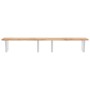 Estante de lavabo de pared acero y madera maciza de acacia