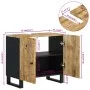 Mueble de lavabo madera mango y madera ingeniería 62x33x58 cm de vidaXL, Muebles de baño - Ref: Foro24-351986, Precio: 88,97 ...