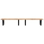 Estante de lavabo de pared acero y madera maciza de acacia