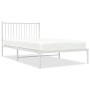 Metallbettgestell mit weißem Kopfteil 107x203 cm von vidaXL, Betten und Lattenroste - Ref: Foro24-350927, Preis: 77,68 €, Rab...
