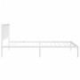Metallbettgestell mit weißem Kopfteil 107x203 cm von vidaXL, Betten und Lattenroste - Ref: Foro24-350927, Preis: 77,68 €, Rab...