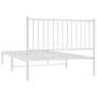 Metallbettgestell mit weißem Kopfteil 107x203 cm von vidaXL, Betten und Lattenroste - Ref: Foro24-350927, Preis: 77,68 €, Rab...