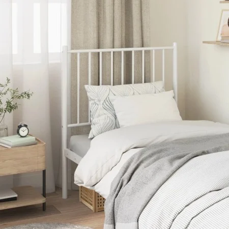 White metal headboard 75 cm by vidaXL, Headboards and footboards - Ref: Foro24-350957, Price: 17,06 €, Discount: %