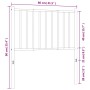 Kopfteil aus weißem Metall, 75 cm von vidaXL, Kopf- und Fußteile - Ref: Foro24-350957, Preis: 17,06 €, Rabatt: %