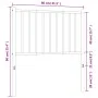 White metal headboard 75 cm by vidaXL, Headboards and footboards - Ref: Foro24-350957, Price: 17,06 €, Discount: %