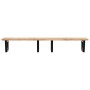 Estante de lavabo de pared acero y madera maciza de acacia