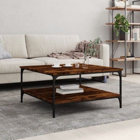 Mesa de centro madera de ingeniería roble ahumado 80x80x40 cm de vidaXL, Mesas de centro - Ref: Foro24-832840, Precio: 61,24 ...