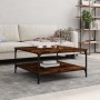 Mesa de centro madera de ingeniería roble ahumado 80x80x40 cm de vidaXL, Mesas de centro - Ref: Foro24-832840, Precio: 61,24 ...