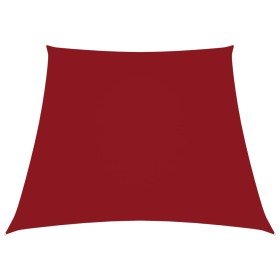 Toldo de vela trapezoidal de tela oxford rojo 2/4x3 m