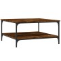 Mesa de centro madera de ingeniería roble ahumado 80x80x40 cm de vidaXL, Mesas de centro - Ref: Foro24-832840, Precio: 61,24 ...