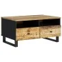 Couchtisch aus massivem Mangoholz und Sperrholz, 80 x 54 x 40 cm von vidaXL, Couchtisch - Ref: Foro24-351954, Preis: 124,76 €...