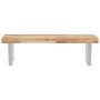 Estante de lavabo de pared acero y madera maciza de acacia