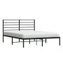 Estructura de cama con cabecero metal negro 160x200 cm de vidaXL, Camas y somieres - Ref: Foro24-352322, Precio: 127,72 €, De...