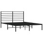 Bed frame with black metal headboard 160x200 cm by vidaXL, Beds and slatted bases - Ref: Foro24-352322, Price: 126,55 €, Disc...