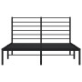 Bed frame with black metal headboard 160x200 cm by vidaXL, Beds and slatted bases - Ref: Foro24-352322, Price: 126,55 €, Disc...