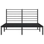 Estructura de cama con cabecero metal negro 160x200 cm de vidaXL, Camas y somieres - Ref: Foro24-352322, Precio: 127,72 €, De...