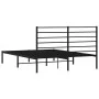 Estructura de cama con cabecero metal negro 160x200 cm de vidaXL, Camas y somieres - Ref: Foro24-352322, Precio: 127,72 €, De...