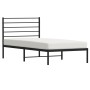 Estructura de cama con cabecero metal negro 100x190 cm de vidaXL, Camas y somieres - Ref: Foro24-352313, Precio: 65,03 €, Des...