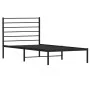 Bettgestell mit schwarzem Metallkopfteil 100x190 cm von vidaXL, Betten und Lattenroste - Ref: Foro24-352313, Preis: 64,12 €, ...