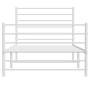 Metal bed frame with headboard and footboard white 107x203 cm by vidaXL, Beds and slatted bases - Ref: Foro24-352382, Price: ...