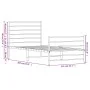 Estructura cama metal con cabecero y pie cama blanca 107x203 cm de vidaXL, Camas y somieres - Ref: Foro24-352382, Precio: 72,...