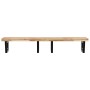 Estante de lavabo de pared acero y madera maciza de acacia