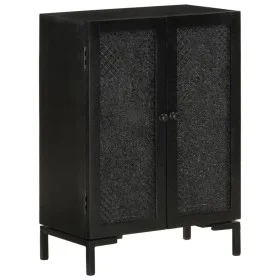 Iron and solid black mango wood sideboard 55x30x77 cm by vidaXL, Sideboards - Ref: Foro24-351645, Price: 126,45 €, Discount: %