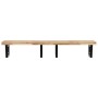 Estante de lavabo de pared acero y madera maciza de acacia