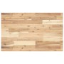 Estante de lavabo de pared acero y madera maciza de acacia