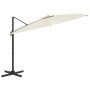 Hängender Sonnenschirm mit sandweißer Aluminiumstange 300 x 300 cm von vidaXL, Sonnenschirme - Ref: Foro24-319911, Preis: 243...