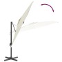 Hängender Sonnenschirm mit sandweißer Aluminiumstange 300 x 300 cm von vidaXL, Sonnenschirme - Ref: Foro24-319911, Preis: 243...