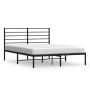 Bettgestell mit schwarzem Metallkopfteil 135x190 cm von vidaXL, Betten und Lattenroste - Ref: Foro24-352318, Preis: 99,38 €, ...