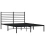 Bettgestell mit schwarzem Metallkopfteil 135x190 cm von vidaXL, Betten und Lattenroste - Ref: Foro24-352318, Preis: 99,38 €, ...