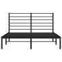 Estructura de cama con cabecero metal negro 135x190 cm de vidaXL, Camas y somieres - Ref: Foro24-352318, Precio: 97,77 €, Des...