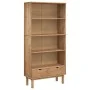 Shelving unit with 2 drawers OTTA solid brown pine wood by vidaXL, Bookcases and shelves - Ref: Foro24-351303, Price: 211,59 ...